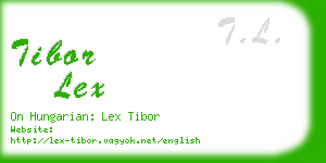 tibor lex business card